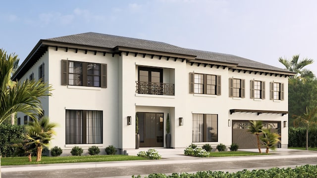 view of front of home featuring a garage