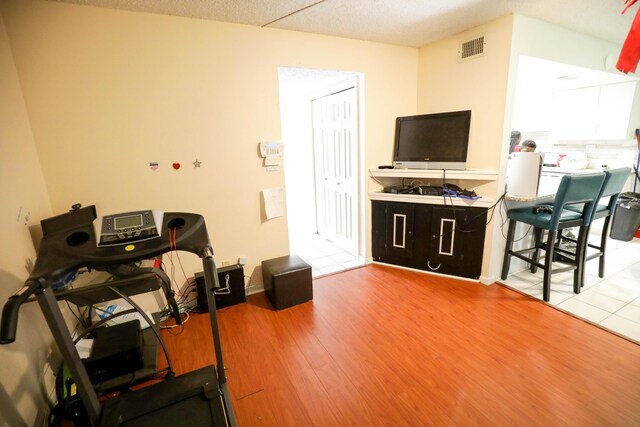 office space featuring wood-type flooring