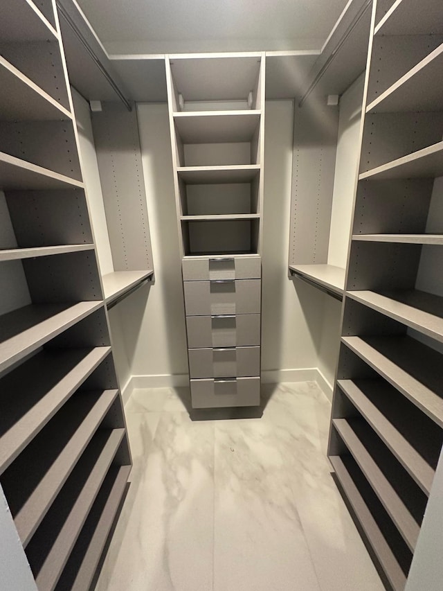 view of walk in closet