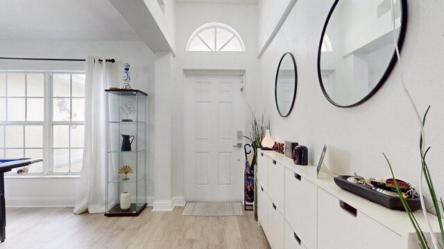 foyer featuring light hardwood / wood-style flooring