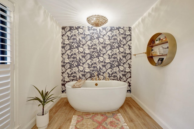 bathroom featuring hardwood / wood-style floors