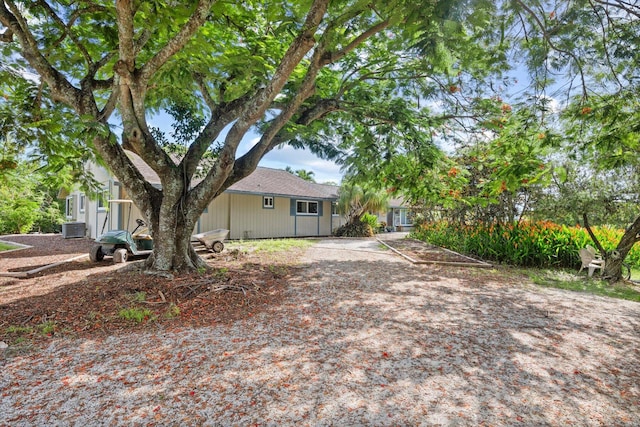 view of front of house featuring central AC