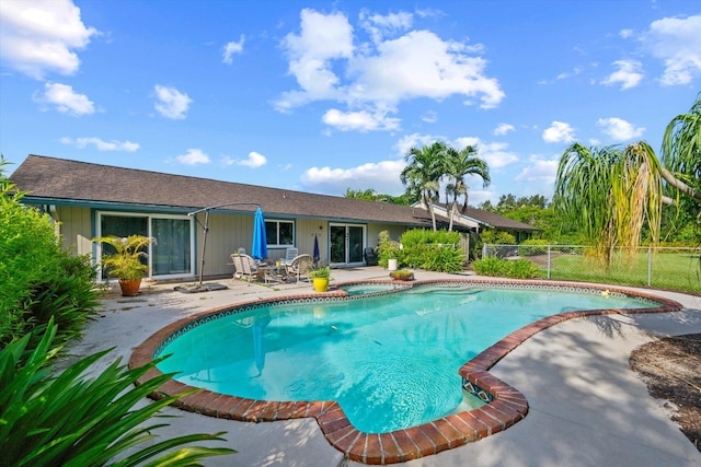 view of pool with a patio area