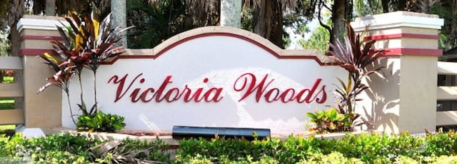 view of community sign