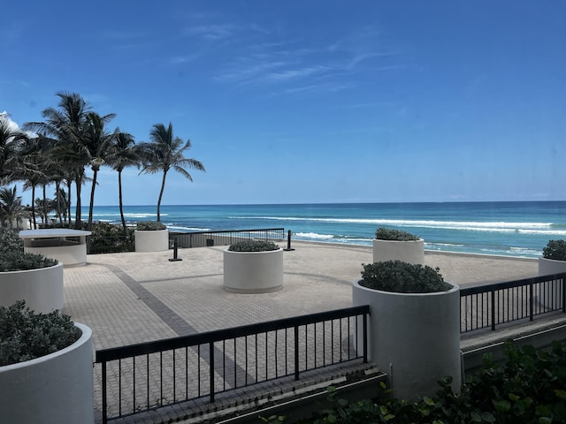 water view with a view of the beach