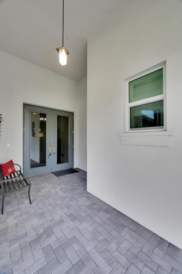 view of patio / terrace featuring french doors