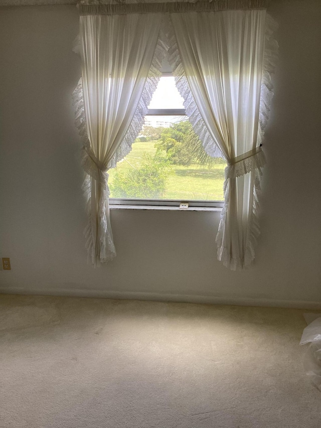 unfurnished room with carpet flooring