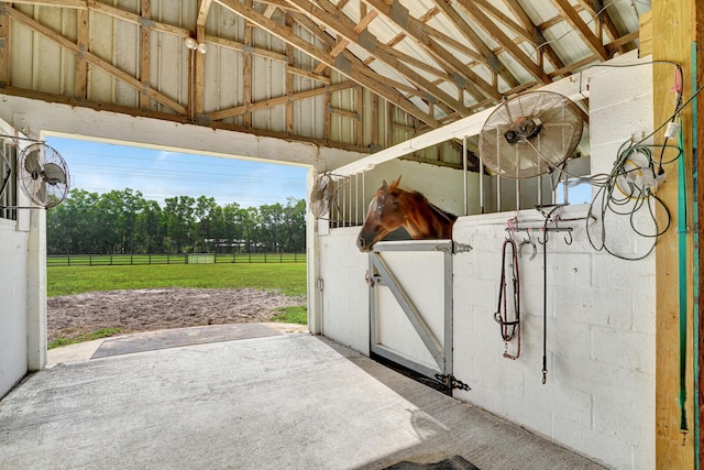 view of horse barn