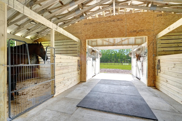 view of horse barn