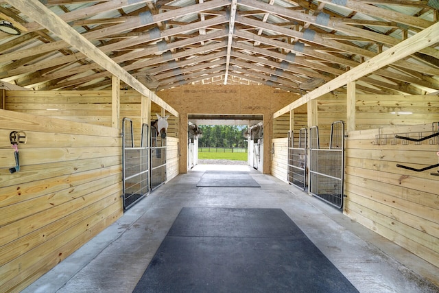 view of horse barn