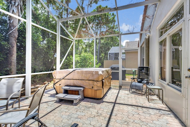 view of sunroom