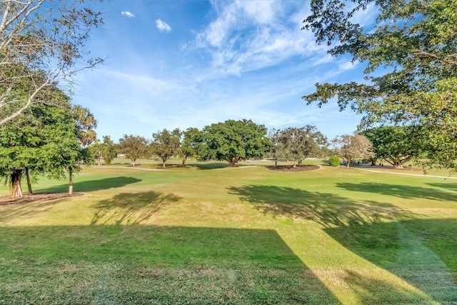 surrounding community featuring a lawn