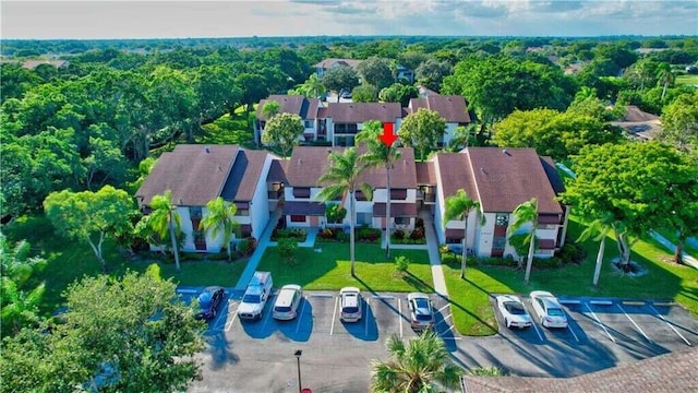 bird's eye view with a residential view