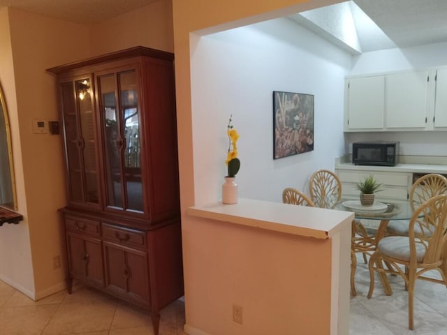 view of tiled living room