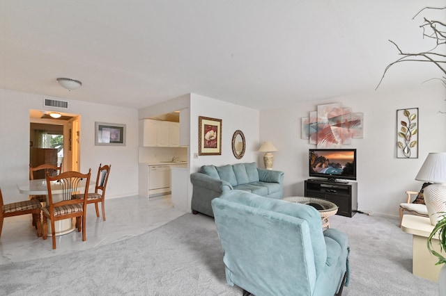 view of carpeted living room