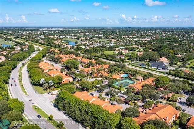 aerial view featuring a residential view