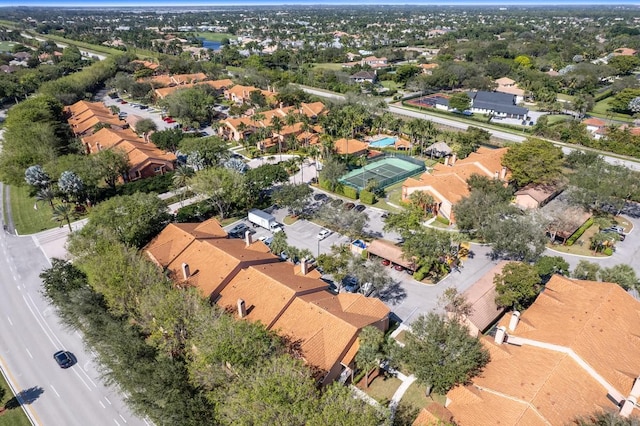 drone / aerial view featuring a residential view