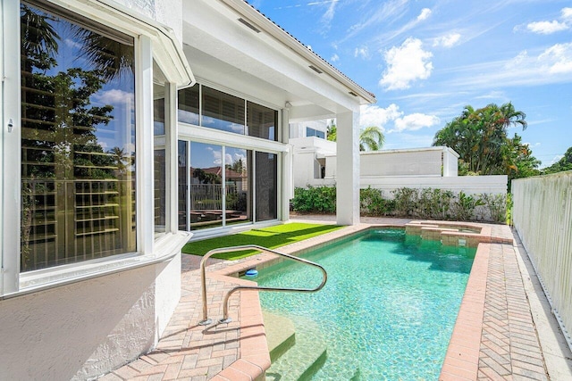 view of pool with a patio area