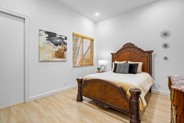 bedroom featuring hardwood / wood-style floors