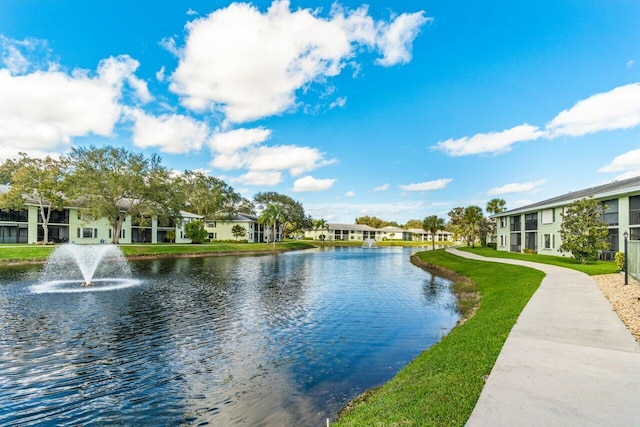 view of water feature