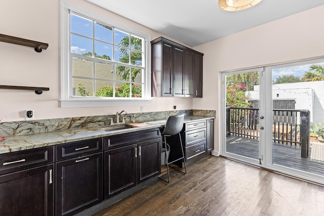 435 35th St, West Palm Beach, FL 33407 - interior space featuring dark wood-type flooring and a sink