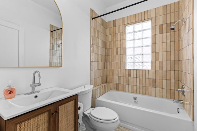 435 35th St, West Palm Beach, FL 33407 - bathroom with toilet, vanity, and  shower combination