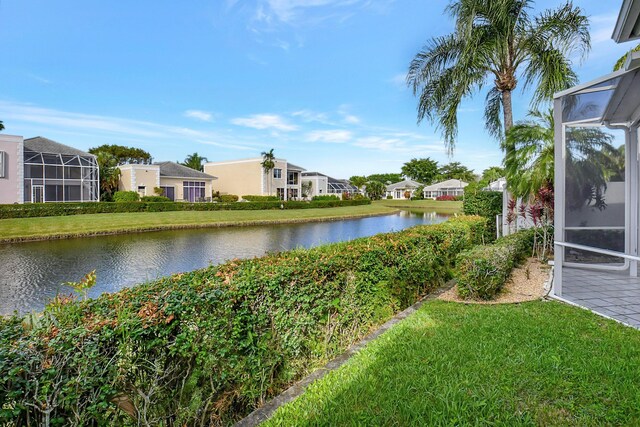 property view of water featuring a residential view