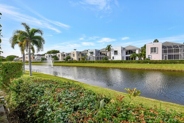 property view of water with a residential view