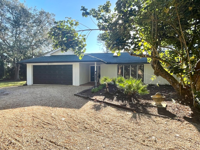 view of front facade with a garage