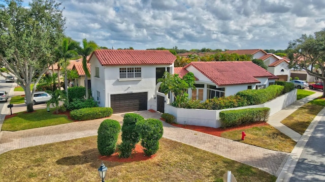 view of front facade with a garage