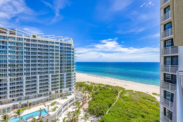 water view with a beach view