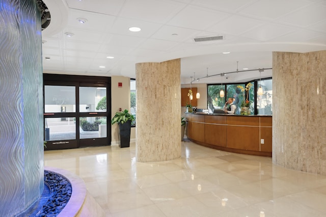 view of reception area