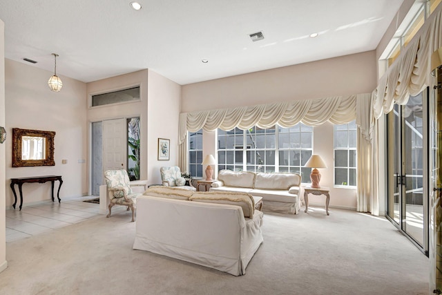 view of carpeted living room