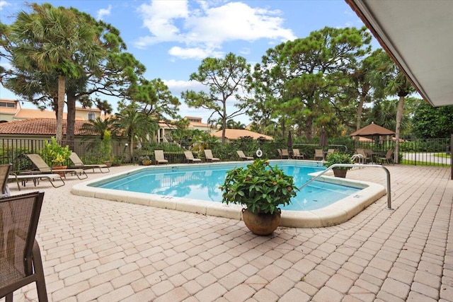 view of pool with a patio