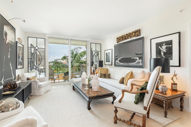 view of carpeted living room