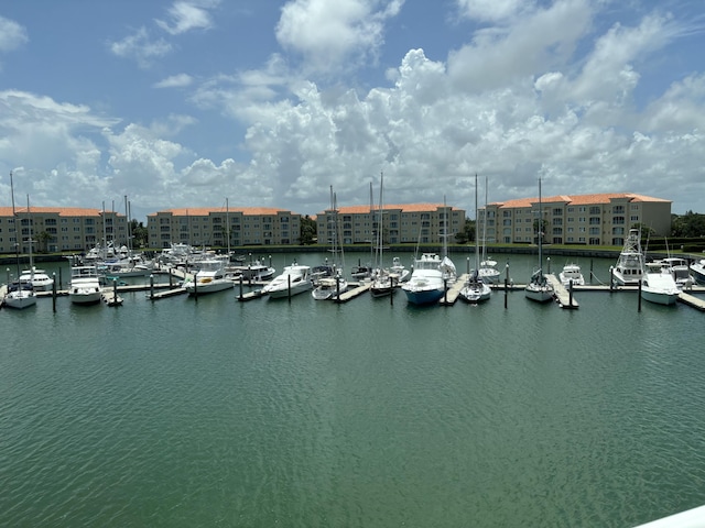 water view with a city view