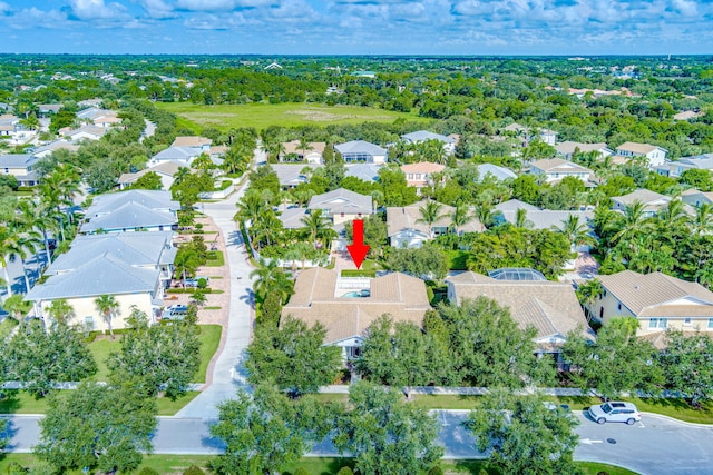 bird's eye view featuring a residential view