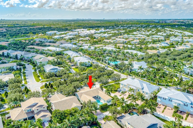 birds eye view of property featuring a residential view