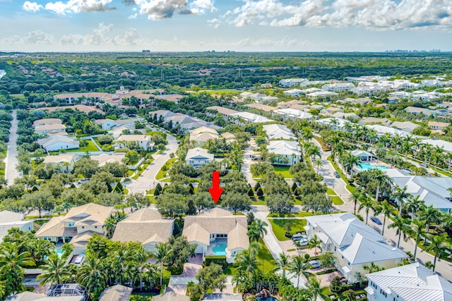 bird's eye view featuring a residential view