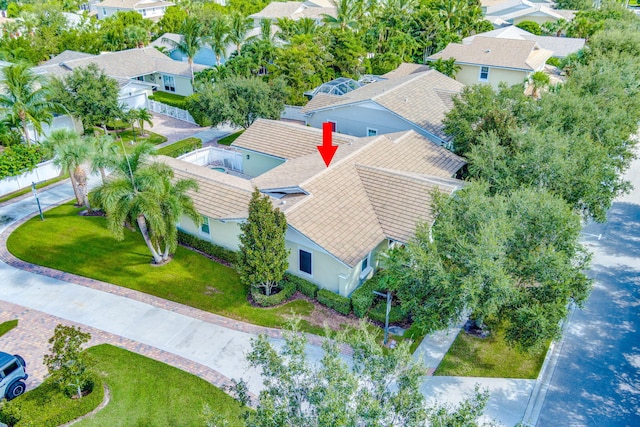 birds eye view of property featuring a residential view