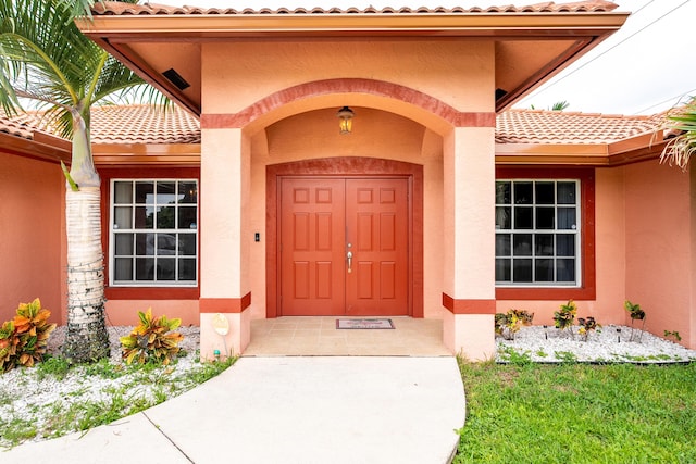 view of doorway to property