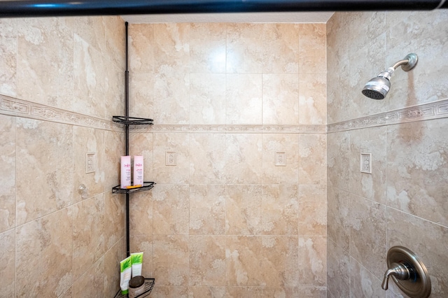 room details featuring tiled shower