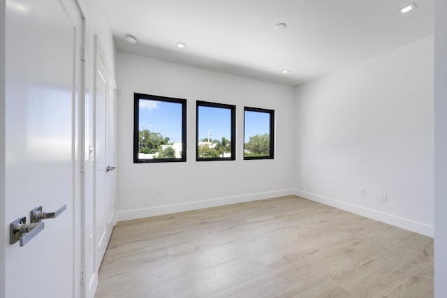 empty room featuring light hardwood / wood-style flooring