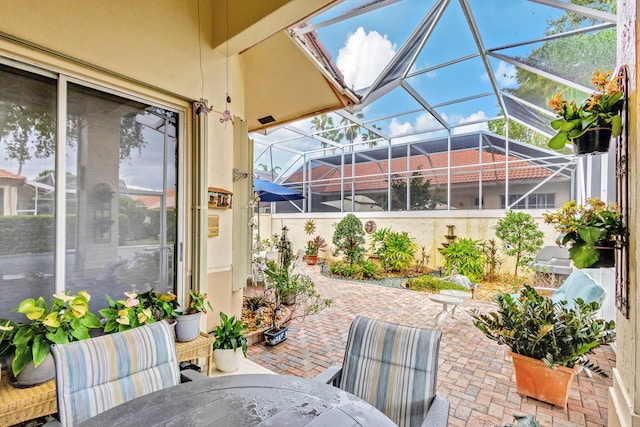 view of sunroom