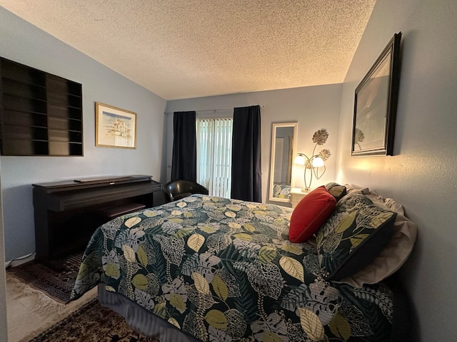 bedroom with a textured ceiling