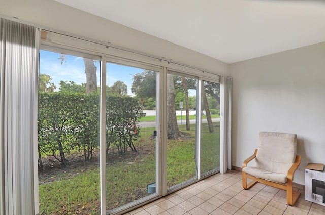 view of sunroom