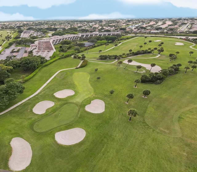 bird's eye view featuring golf course view