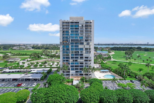 view of property featuring view of golf course