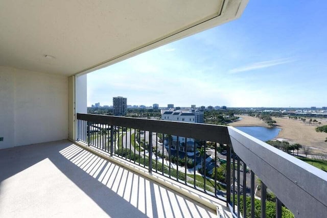 balcony featuring a view of city