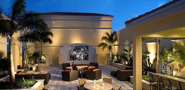 view of patio featuring outdoor lounge area